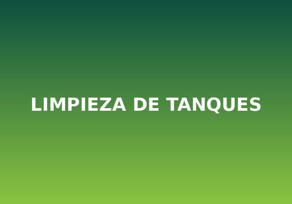 Limpieza de Tanques